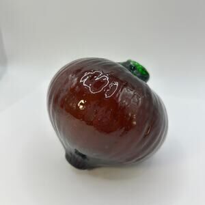 Blown Glass Red Onion Life Size Green Stem Unique Beautiful